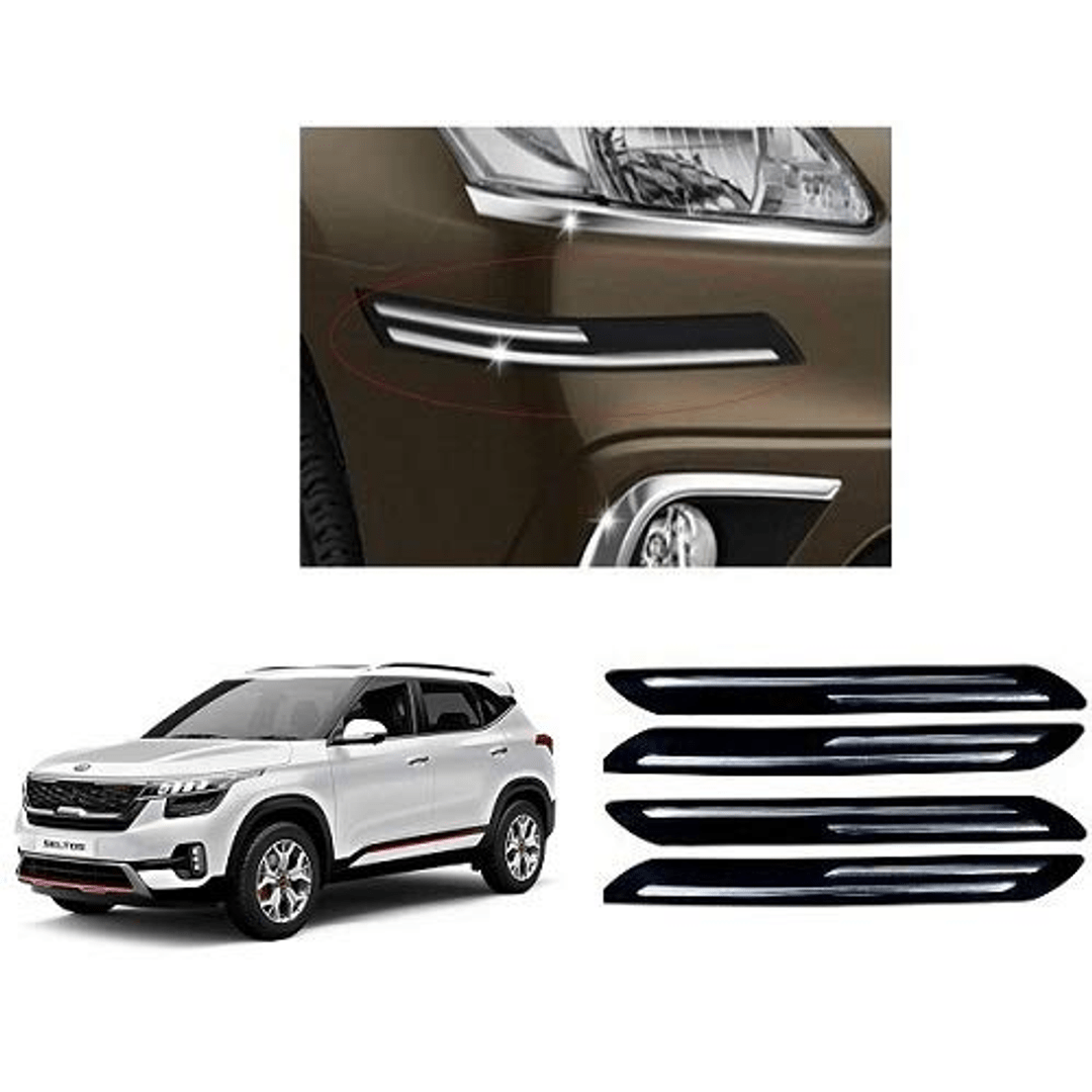 Buy Kia Seltos Car Black Bumper Protector Guard Online at Best Price